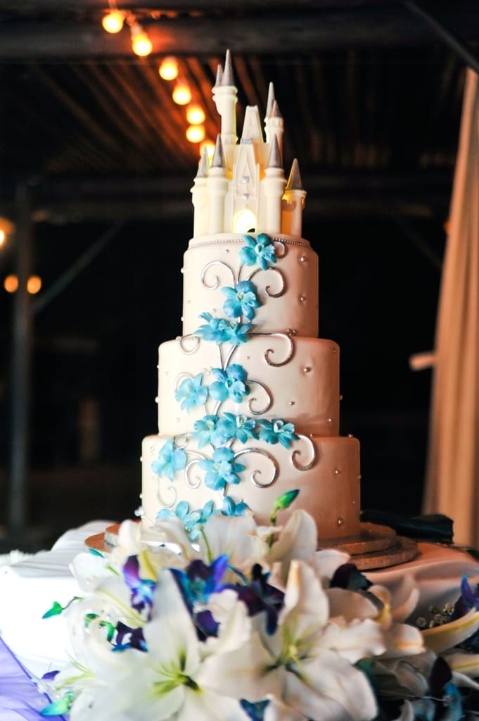 Wedding Cake Wednesday Blue Silver Inspiration Disney Weddings